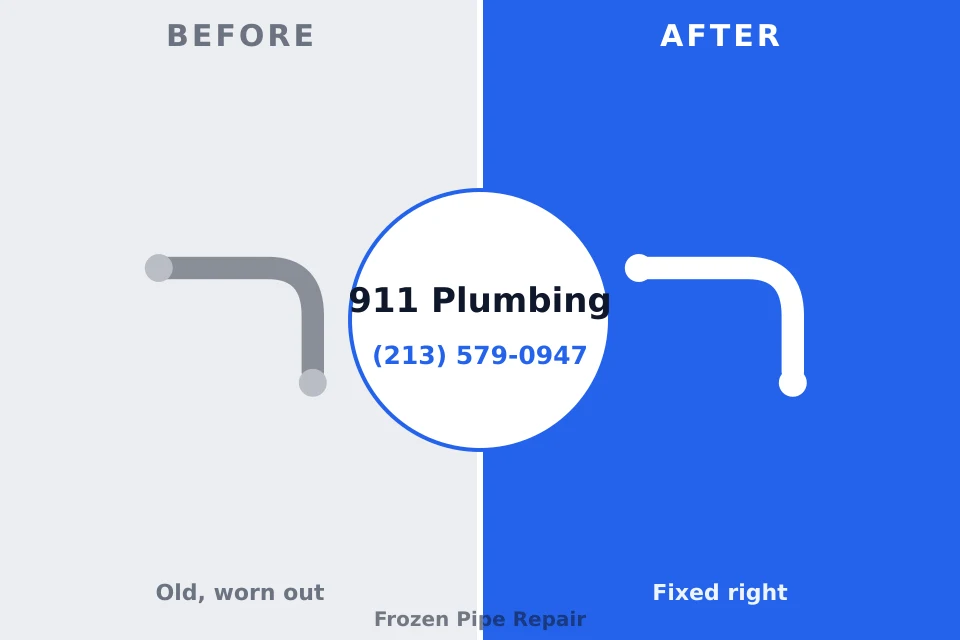 Before and after: plumbing repair East Camden, SC